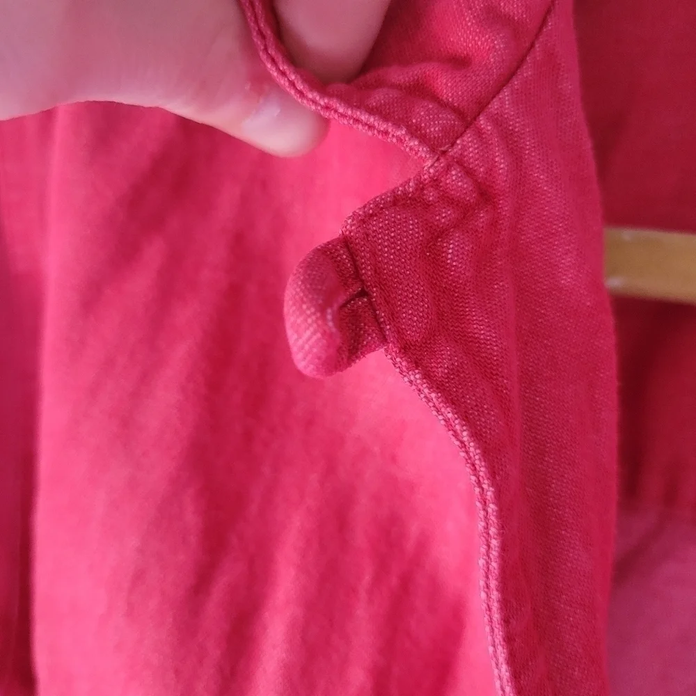 Liz Clairborn Women's Red Light Denim Button Up Shirt/Jacket Size Medium Petite